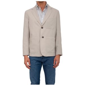 Emporio Armani, Heren, Jassen, Beige, Maat: L Poliester,