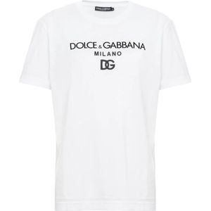 Dolce & Gabbana, Heren, Tops, Wit, Maat: XL Katoen,
