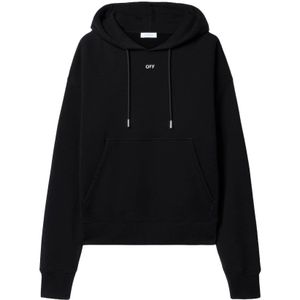 Off White, Heren, Sweatshirts & Hoodies, Zwart, Maat: M Katoen,