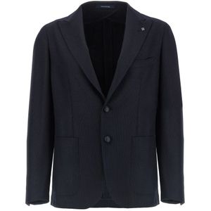 Tagliatore, Heren, Jassen, Blauw, Maat: 2XL Wol,