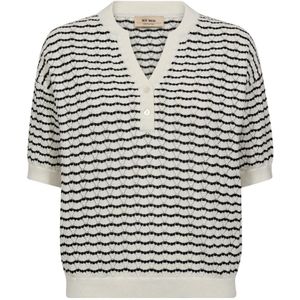 MOS Mosh, Dames, Truien, Beige, Maat: S Katoen,