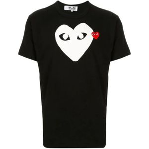 Comme des Garçons Play, Heren, Tops, Zwart, Maat: XL