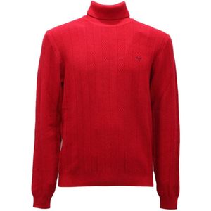 Sun68, Heren, Truien, Rood, Maat: 2XL Katoen,