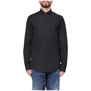 Dsquared2, Heren, Overhemden, Zwart, Maat: M Katoen,