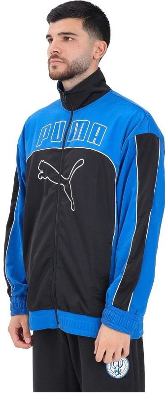 FUTURE.PUMA.ARCHIVE relaxed uniseks trainingsjack, Blauw/Zwart, Maat XXS