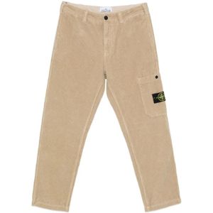 Stone Island, Heren, Broeken, Beige, Maat: W31