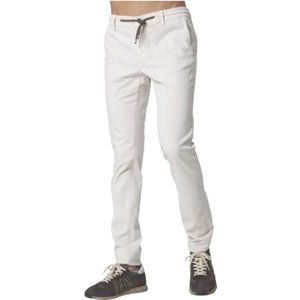 Mason's, Heren, Broeken, Wit, Maat: S Satijn,