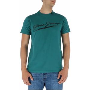 Plein Sport, Heren, Tops, Groen, Maat: S Katoen,