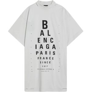 Balenciaga - T-shirt - Wit - Katoen - Korte Mouwen - Ronde Hals
