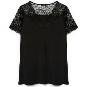 Fiorella Rubino, Dames, Blouses & Shirts, Zwart, Maat: S Nylon,