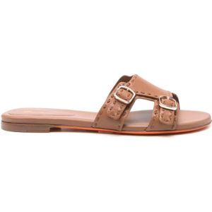 Santoni, Dames, Schoenen, Bruin, Maat: 38 1/2 EU Leer,
