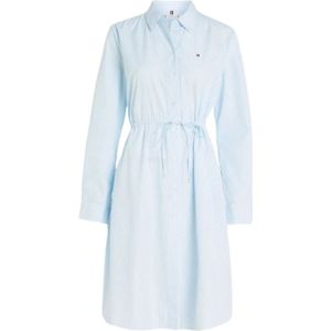 Tommy Hilfiger, Dames, Jurken, Blauw, Maat: 2XS Katoen,