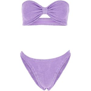 Hunza G, Dames, Badkleding, Paars, Maat: ONE Size Nylon,