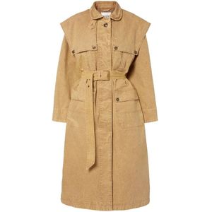 Isabel Marant, Dames, Mantels, Bruin, Maat: XS Katoen,