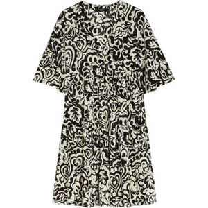 Max Mara - Korte Jurk - Jersey - Katoen - Gebreide Stofdetails
