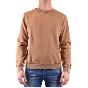 Paolo Pecora, Heren, Sweatshirts & Hoodies, Bruin, Maat: M Katoen,