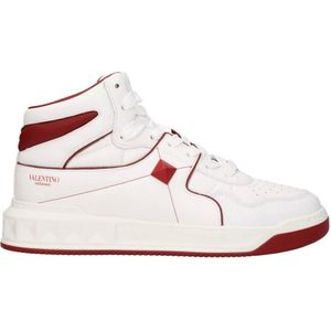 Valentino Garavani - Witte Leren Sneakers - Heren - Met Studs