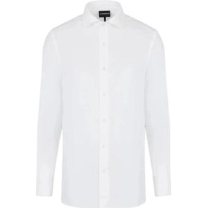 Emporio Armani, Heren, Overhemden, Wit, Maat: XL