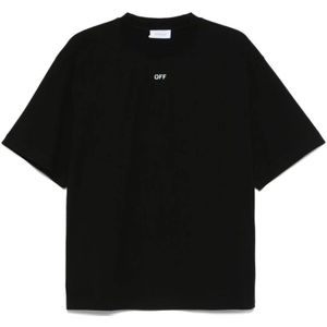 Off White, Heren, Tops, Zwart, Maat: S Katoen,