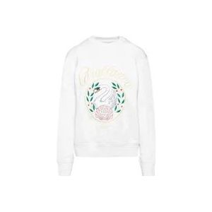 Casablanca Geborduurde katoenen sweatshirt, wit , White , Dames , Maat: S