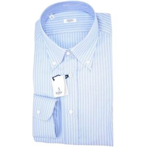 Barba, Heren, Overhemden, Blauw, Maat: 4XL