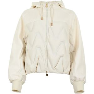 Maicazz - Panton Jacket - Korte Puffer Jacket - Crème - Lichtgewicht Gewatteerde Isolatie
