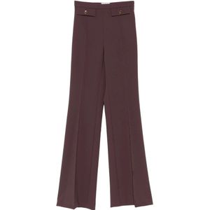 Elisabetta Franchi, Dames, Broeken, Bruin, Maat: L