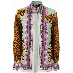 Just Cavalli, Dames, Blouses & Shirts, Veelkleurig, Maat: S