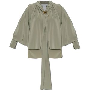 Max Mara, Dames, Blouses & Shirts, Groen, Maat: XS Zijde,
