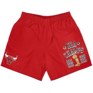 Mitchell & Ness, Heren, Sport, Rood, Maat: XL Nylon,