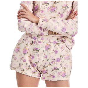 Loveshackfancy, Dames, Korte broeken, Wit, Maat: M Katoen,