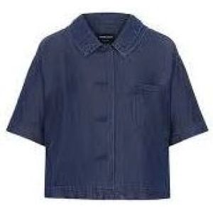 Giorgio Armani, Dames, Blouses & Shirts, Blauw, Maat: XS Denim,