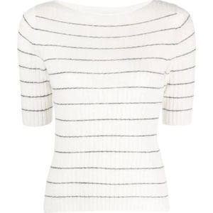 Vince, Dames, Truien, Wit, Maat: XL Linnen,