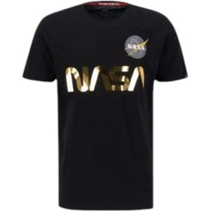 Alpha Industries, Heren, Tops, Zwart, Maat: S Katoen,