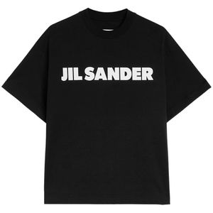 Jil Sander, Dames, Tops, Zwart, Maat: S Katoen,