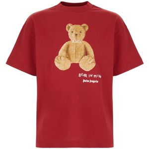 Palm Angels, Heren, Tops, Rood, Maat: L Katoen,