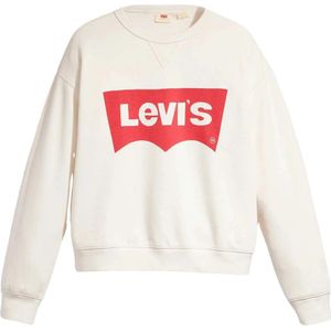 Levi's, Dames, Sweatshirts & Hoodies, Beige, Maat: M Katoen,