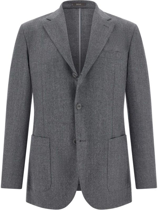 Boggi Milano, Heren, Jassen, Grijs, Maat: S Wol,