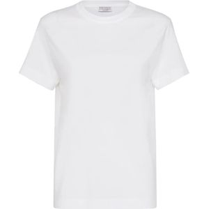 Brunello Cucinelli, Dames, Tops, Wit, Maat: M Katoen,