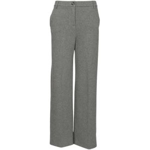 Max Mara, Dames, Broeken, Grijs, Maat: L Katoen,