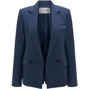 Victoria Beckham, Dames, Jassen, Blauw, Maat: XS Wol,
