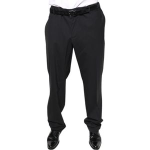 Dolce & Gabbana, Heren, Broeken, Zwart, Maat: 4XL Wol,
