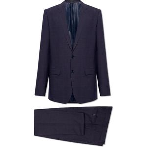 Dolce & Gabbana, Heren, Pakken, Blauw, Maat: 2XL Wol,