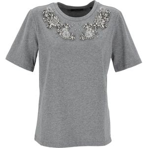 Elena Mirò, Dames, Tops, Grijs, Maat: XS