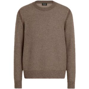 Zegna, Heren, Truien, Bruin, Maat: 2XL Kasjmier,