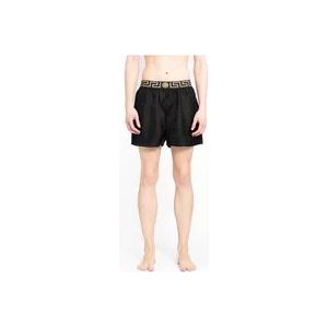 Versace Zwarte Barocco Print Pyjama Shorts , Black , Heren , Maat: XL