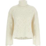 Twinset, Dames, Truien, Wit, Maat: S Wol,