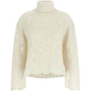 Twinset, Dames, Truien, Wit, Maat: S Wol,