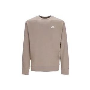 Nike Khaki/White Crew Sweatshirt , Beige , Heren , Maat: XL