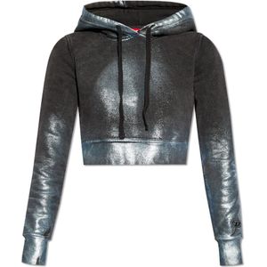 Diesel, Dames, Sweatshirts & Hoodies, Grijs, Maat: 2XS Katoen,